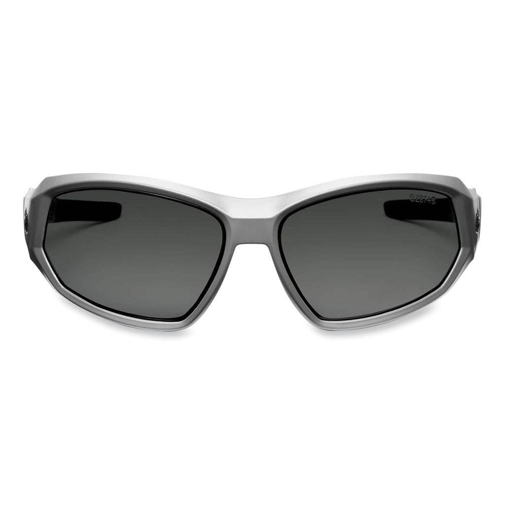 Skullerz Loki Safety Glasses/Goggles, Matte Gray Nylon Impact Frame, Polarized Smoke Polycarb Lens,Ships in 1-3 Business Days