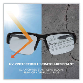 Skullerz Dagr Safety Glasses, Matte Black Nylon Impact Frame, Indoor/Outdoor Polycarbonate Lens, Ships in 1-3 Business Days