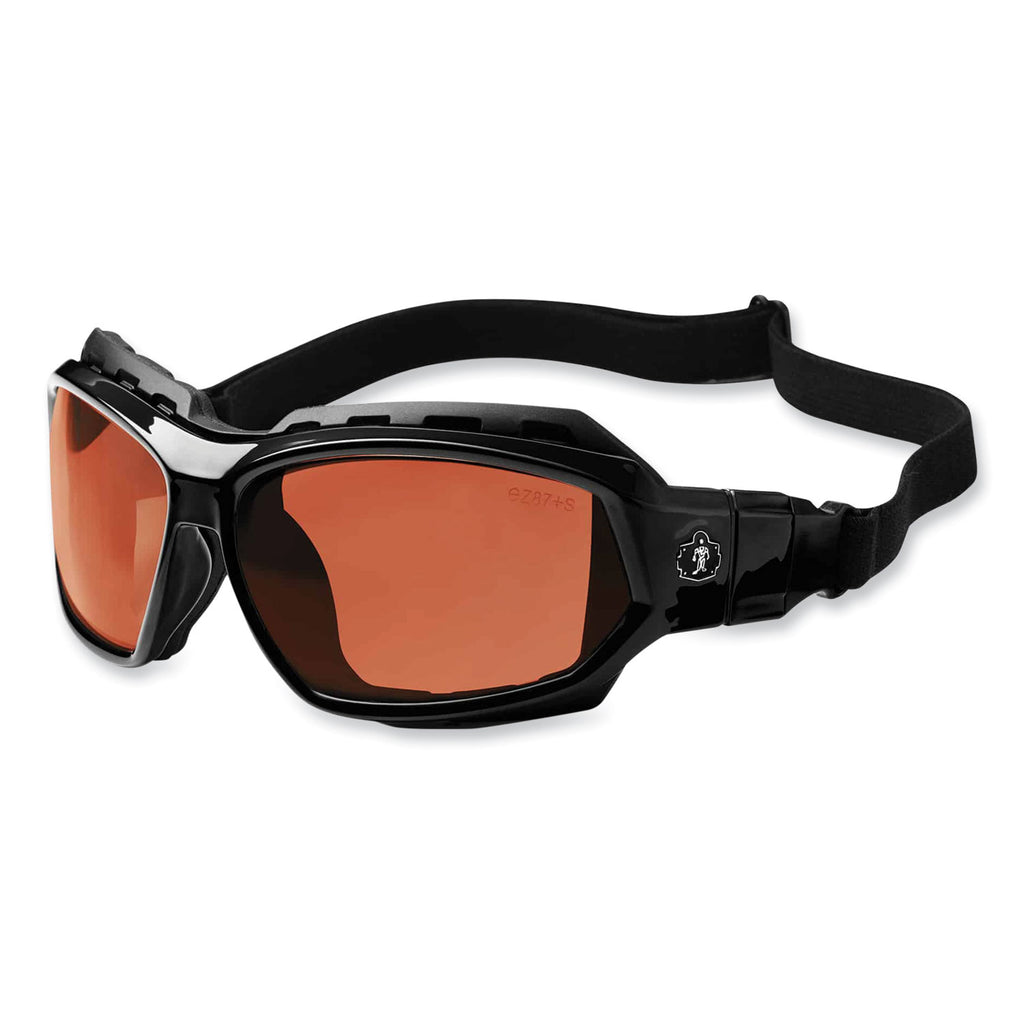 Skullerz Loki Safety Glasses/Goggles, Black Nylon Impact Frame, Polarized Copper Polycarb Lens, Ships in 1-3 Business Days