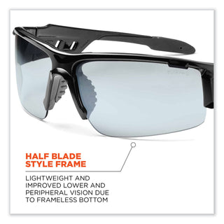 Skullerz Dagr Safety Glasses, Black Nylon Impact Frame, Indoor/Outdoor Polycarbonate Lens, Ships in 1-3 Business Days