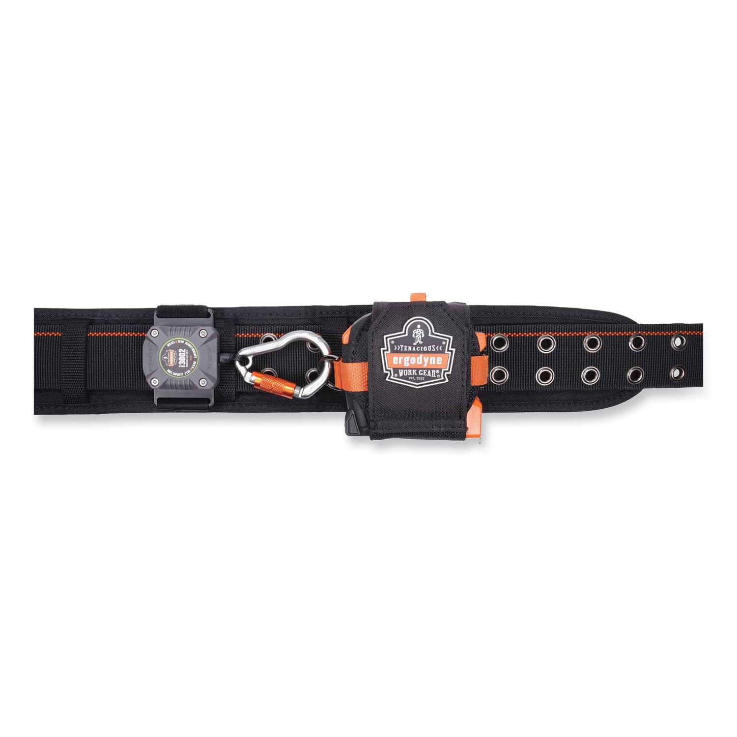 Squids 3002 Retractable Lanyard w/Carabiner+Belt-Loop Anchor, 2 lb Max Work Cap, 6" to 48", Gray, Ships in 1-3 Business Days