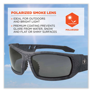 Skullerz Odin Safety Glasses, Kryptek Typhon Nylon Impact Frame, Polarized Smoke Polycarb Lens, Ships in 1-3 Business Days