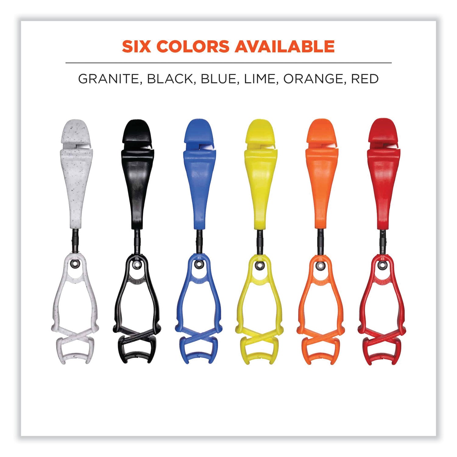 Squids 3420 Dual Clip Swivel Glove Clip Holder, 1 x 0.6 x 5.5, Acetal Copolymer, Lime, Ships in 1-3 Business Days