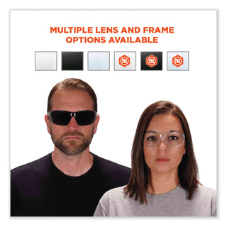 Skullerz Vali Frameless Safety Glasses, Matte Black Nylon Impact Frame, Clear Polycarbonate Lens, Ships in 1-3 Business Days