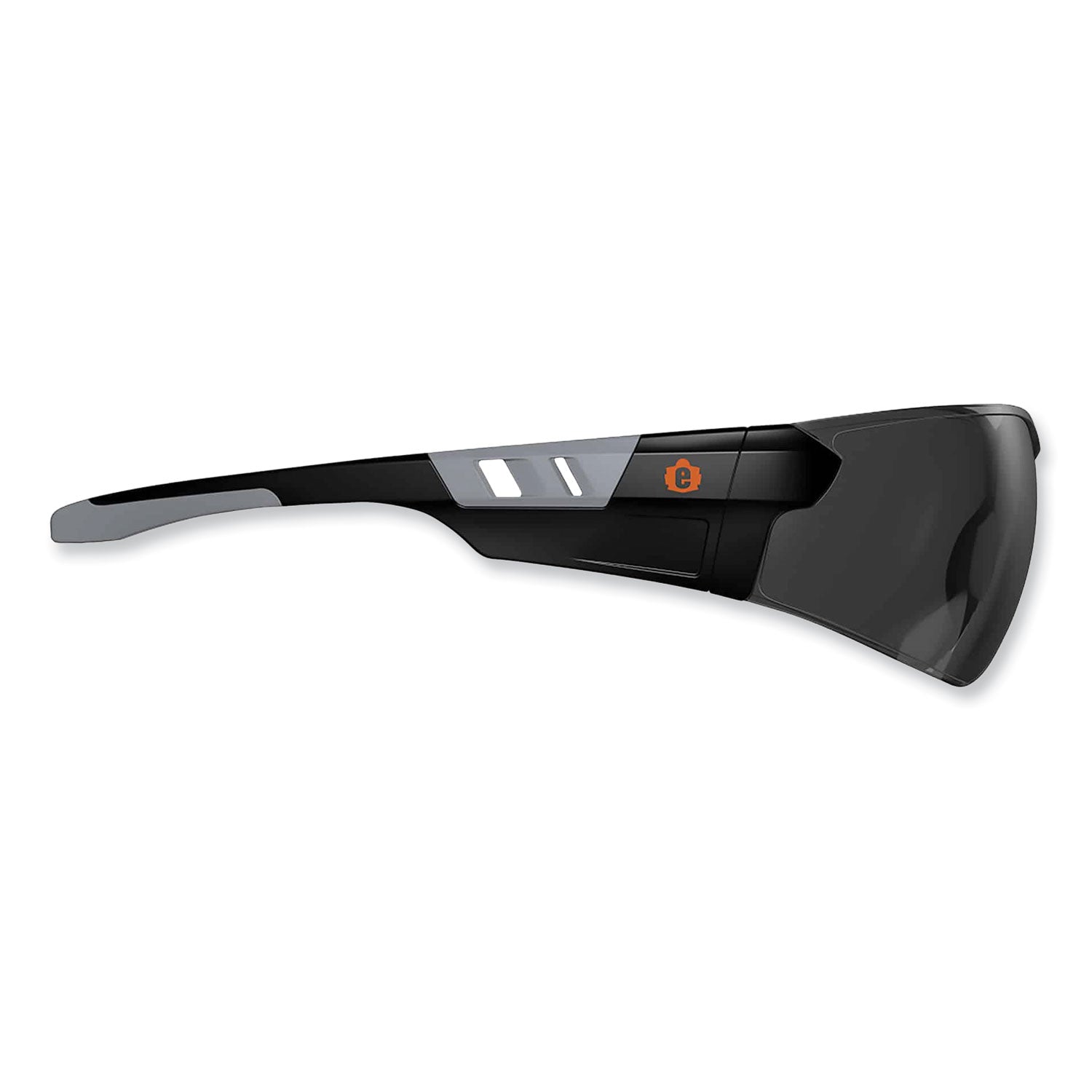 Skullerz Saga Frameless Safety Glasses, Matte Black Nylon Impact Frame, Smoke Polycarbonate Lens, Ships in 1-3 Business Days