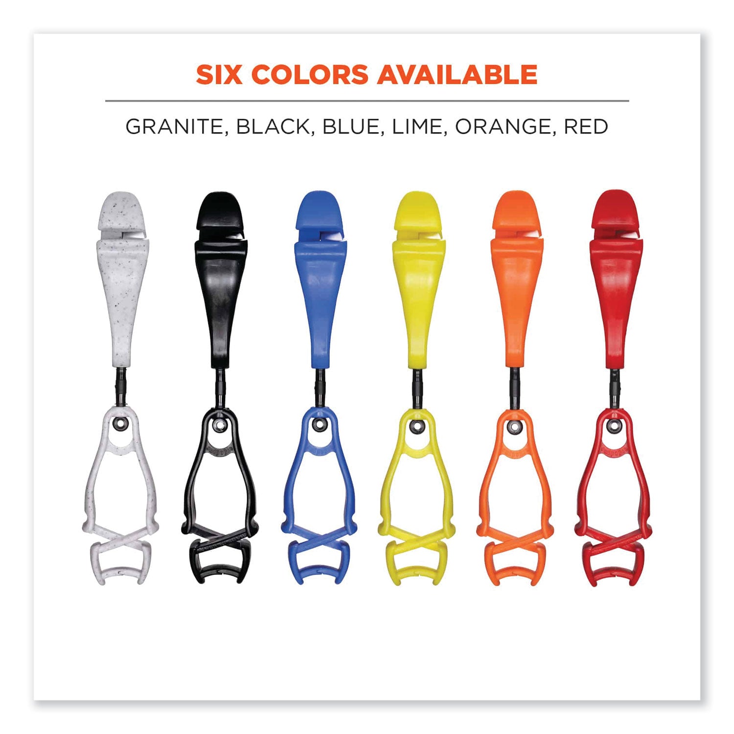 Squids 3420 Dual Clip Swivel Glove Clip Holder, 1 x 0.6 x 5.5, Acetal Copolymer, Red, Ships in 1-3 Business Days