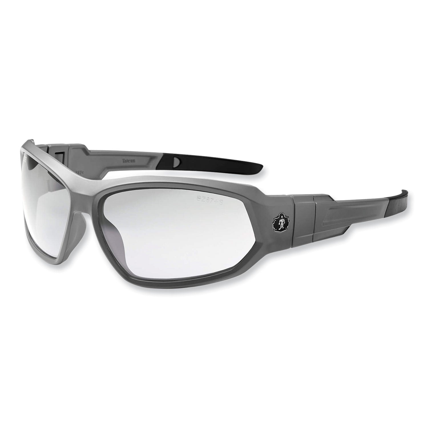 skullerz-loki-safety-glasses-goggles-matte-gray-nylon-impact-frame-anti-fog-clear-polycarb-lens-ships-in-1-3-business-days_ego56103 - 5