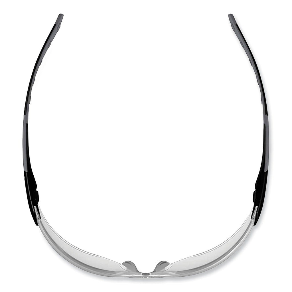 Skullerz Saga Frameless Safety Glasses, Black Nylon Impact Frame, Anti-Fog Clear Polycarb Lens, Ships in 1-3 Business Days