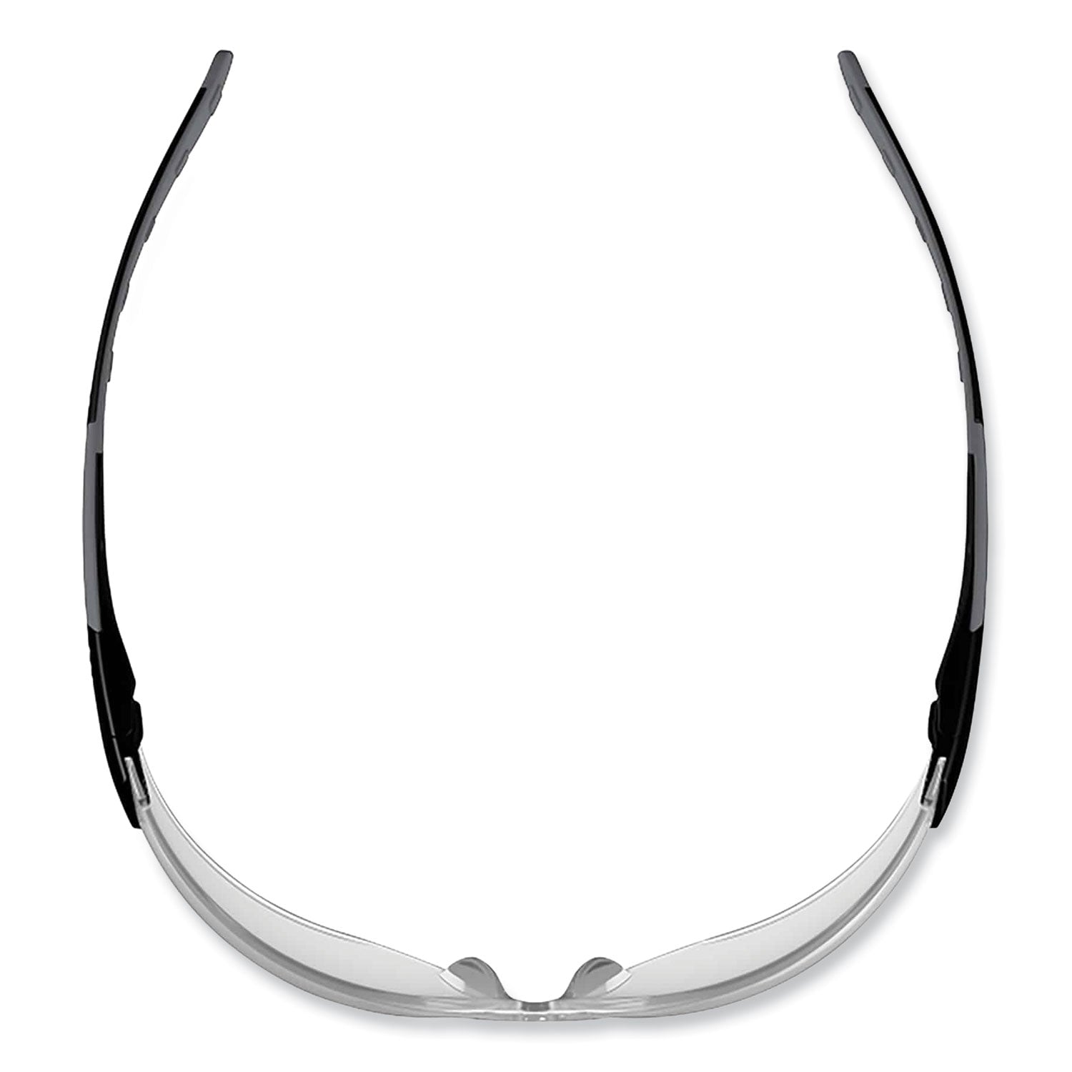 Skullerz Saga Frameless Safety Glasses, Black Nylon Impact Frame, Anti-Fog Clear Polycarb Lens, Ships in 1-3 Business Days