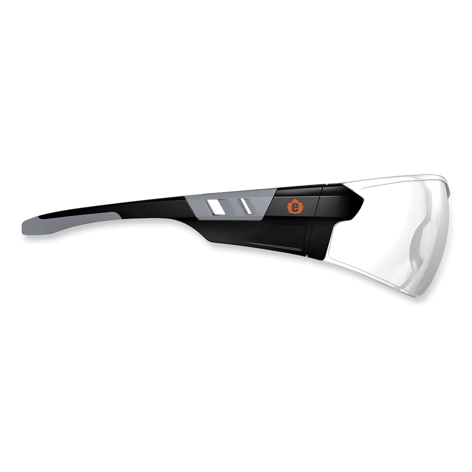 Skullerz Saga Frameless Safety Glasses, Matte Black Nylon Impact Frame, Clear Polycarbonate Lens, Ships in 1-3 Business Days