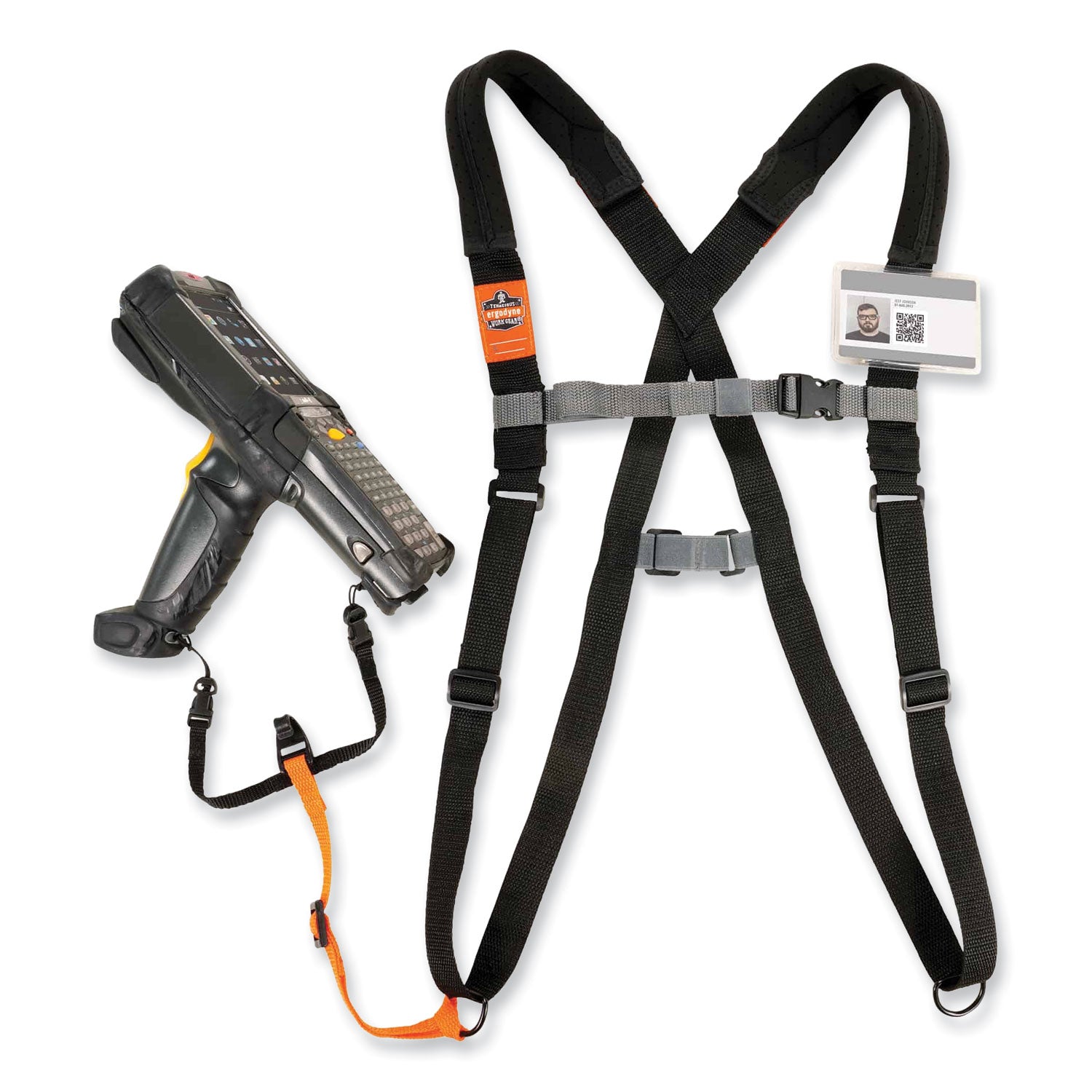 squids-3138-padded-barcode-scanner-lanyard-harness-33-arm-straps185-lanyardblack-orange-grayships-in-1-3-business-days_ego19189 - 3