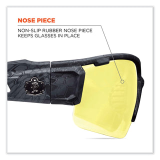 Skullerz Dagr Safety Glasses, Black Nylon Impact Frame, Yellow Polycarbonate Lens, Ships in 1-3 Business Days