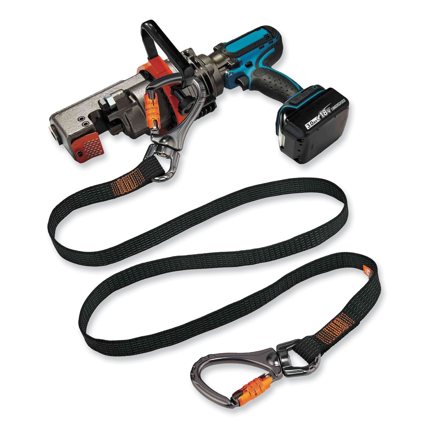 squids-3139-tool-lanyard-w-2-locking-swivel-carabiners-40lb-max-work-capacity-76-black-orange-ships-in-1-3-business-days_ego19139 - 2