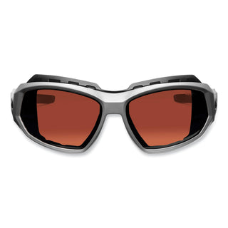 Skullerz Loki Safety Glasses/Goggles, Gray Nylon Impact Frame, Polarized Copper Polycarb Lens, Ships in 1-3 Business Days
