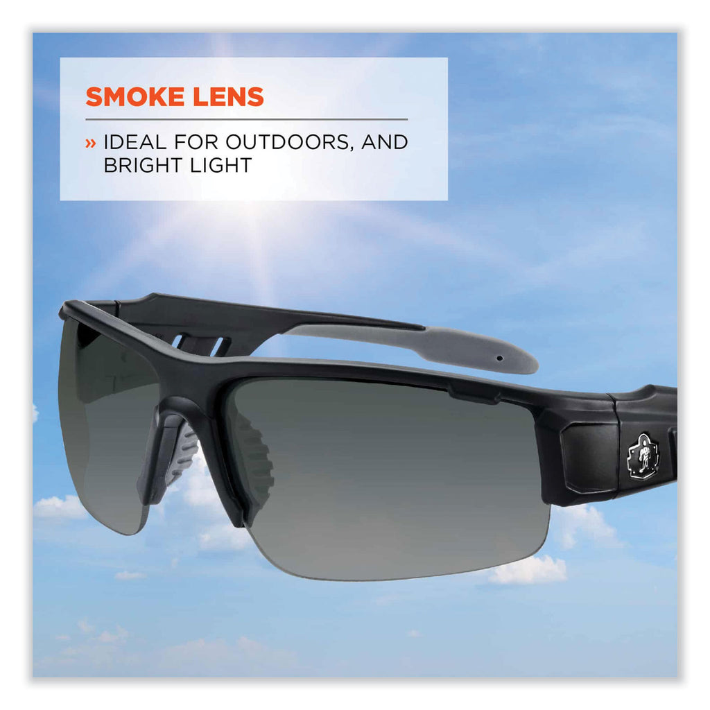Skullerz Dagr Safety Glasses, Matte Black Nylon Impact Frame, Anti-Fog Polycarbonate Lens, Ships in 1-3 Business Days