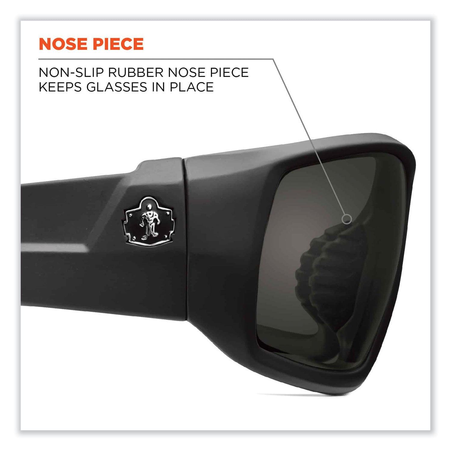Skullerz Odin Safety Glasses, Black Nylon Impact Frame, Polarized G15 Polycarbonate Lens, Ships in 1-3 Business Days