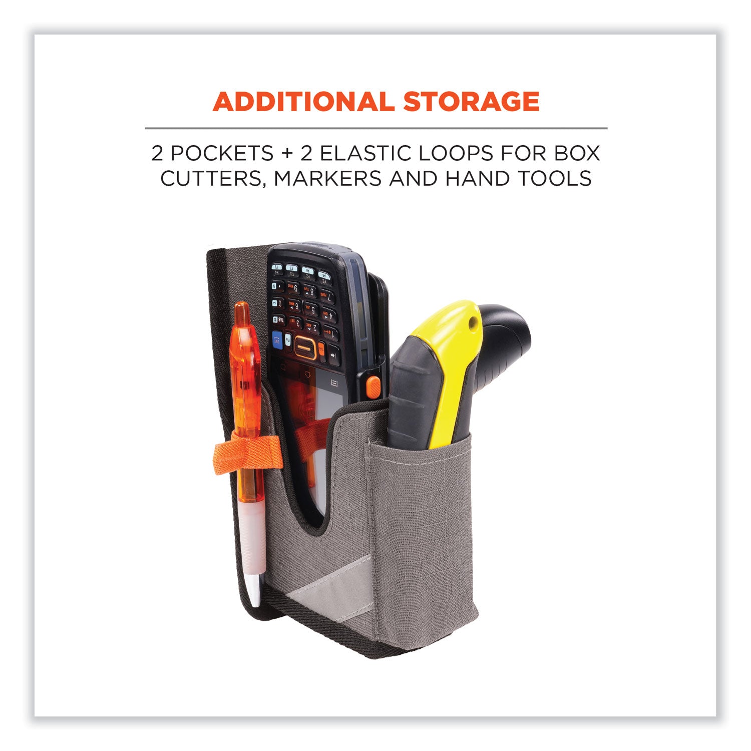 squids-5540-handheld-barcode-scanner-holster-w-belt-loop-small-275x35x73-polyester-gray-ships-in-1-3-business-days_ego19180 - 3