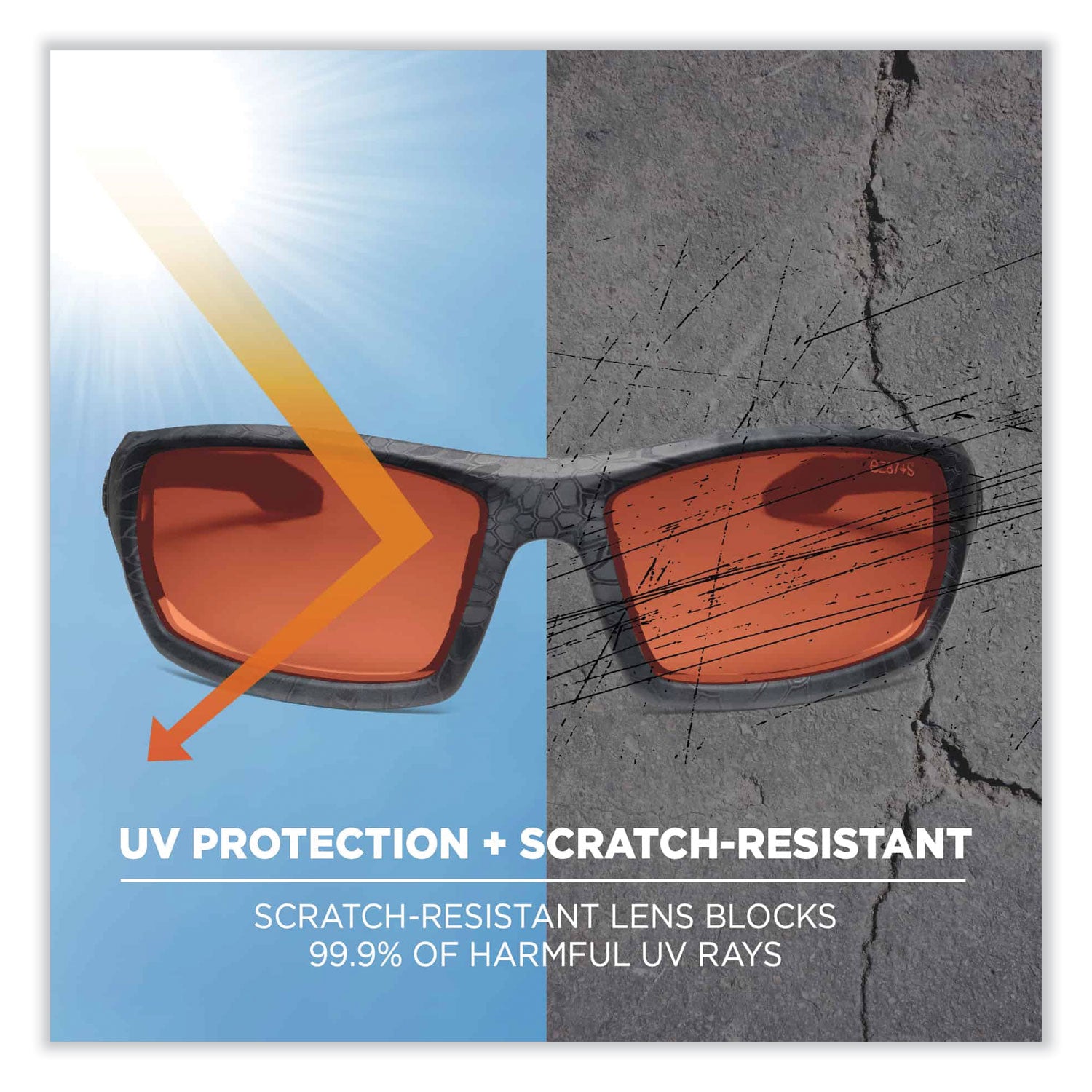Skullerz Odin Safety Glasses, Kryptek Typhon Nylon Impact Frame, Polarized Copper Polycarb Lens, Ships in 1-3 Business Days