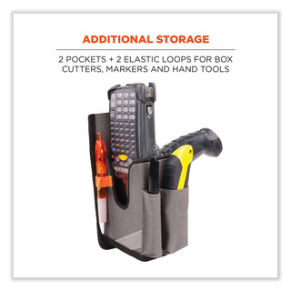 squids-5540-handheld-barcode-scanner-holster-with-belt-loop-large-275x35x8-polyester-gray-ships-in-1-3-business-days_ego19181 - 4