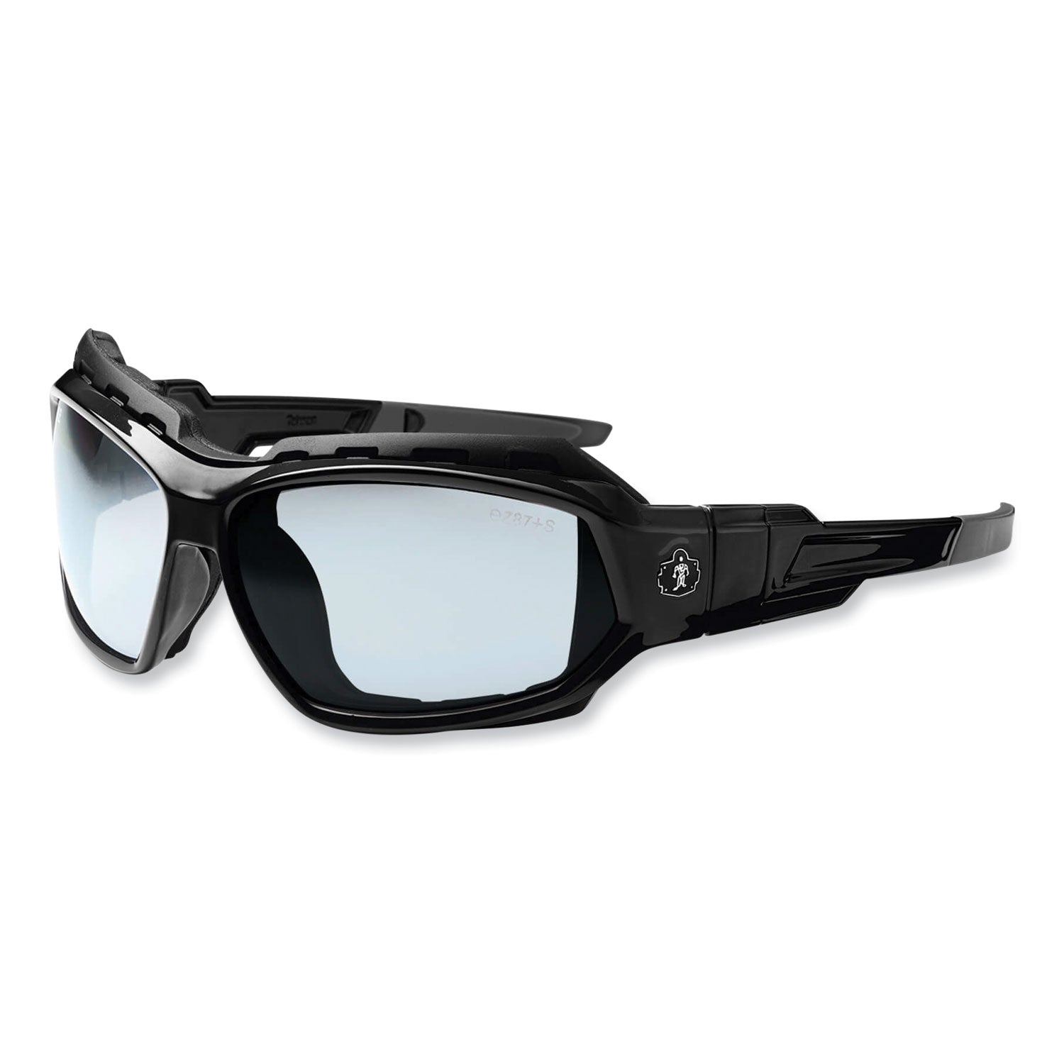Skullerz Loki Safety Glasses/Goggles, Black Nylon Impact Frame, AntiFog Indr/Outdr Polycarb Lens, Ships in 1-3 Business Days