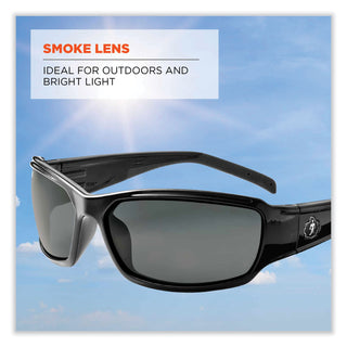 Skullerz Thor Safety Glasses, Black Nylon Impact Frame, Smoke Polycarbonate Lens, Ships in 1-3 Business Days