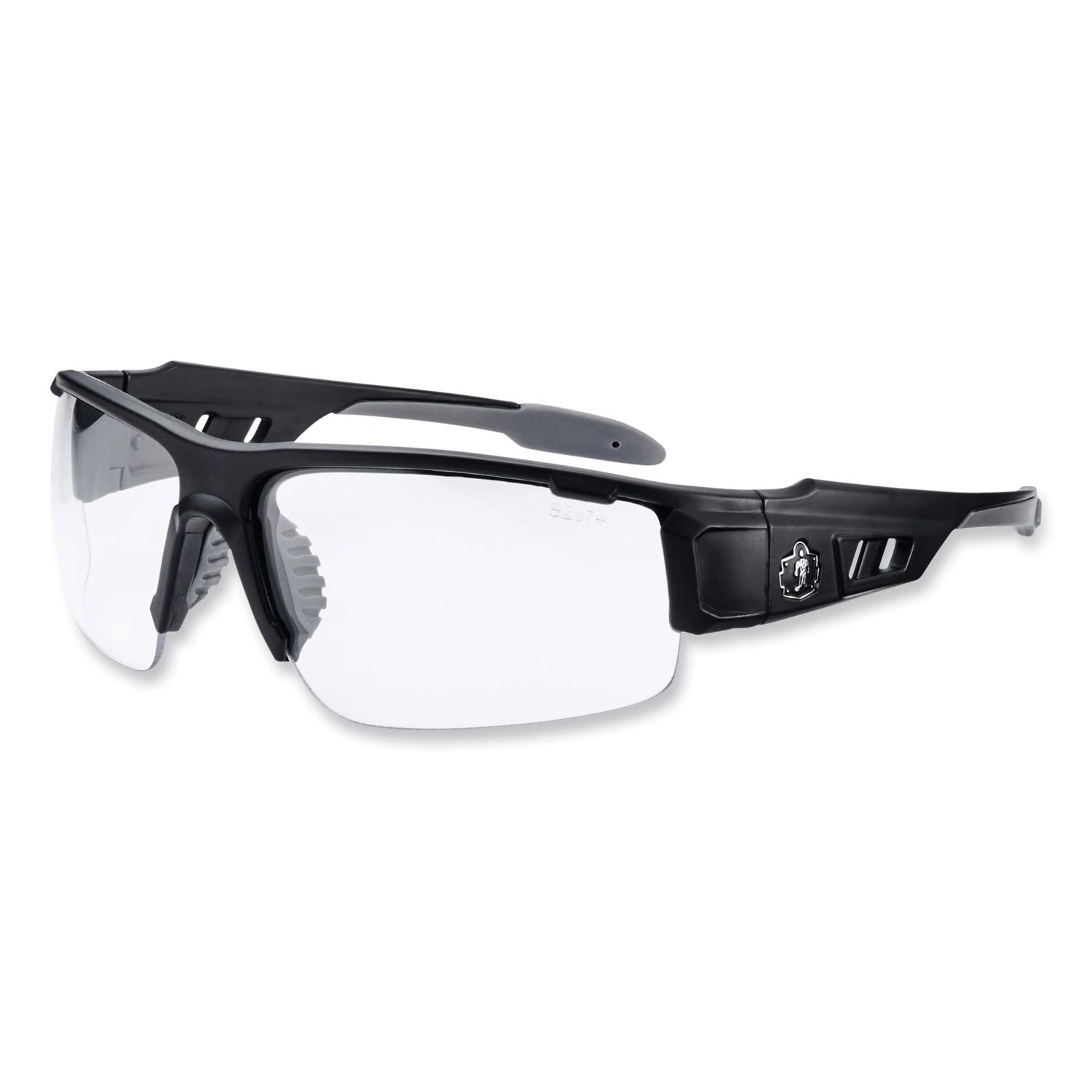 skullerz-dagr-safety-glasses-matte-black-nylon-impact-frame-anti-fog-clear-polycarbonate-lens-ships-in-1-3-business-days_ego52403 - 1