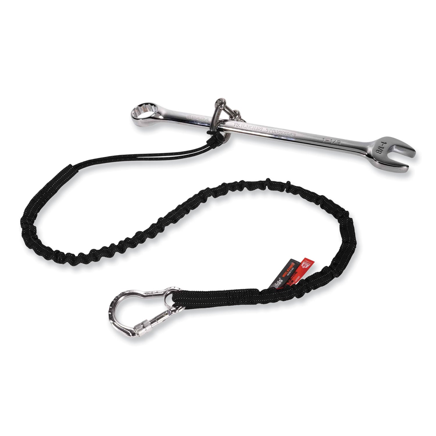 squids-3100-lanyard-w-aluminum-carabiner-+-cinch-loop-10-lb-max-work-capacity-42-to-54-black-ships-in-1-3-business-days_ego19012 - 3