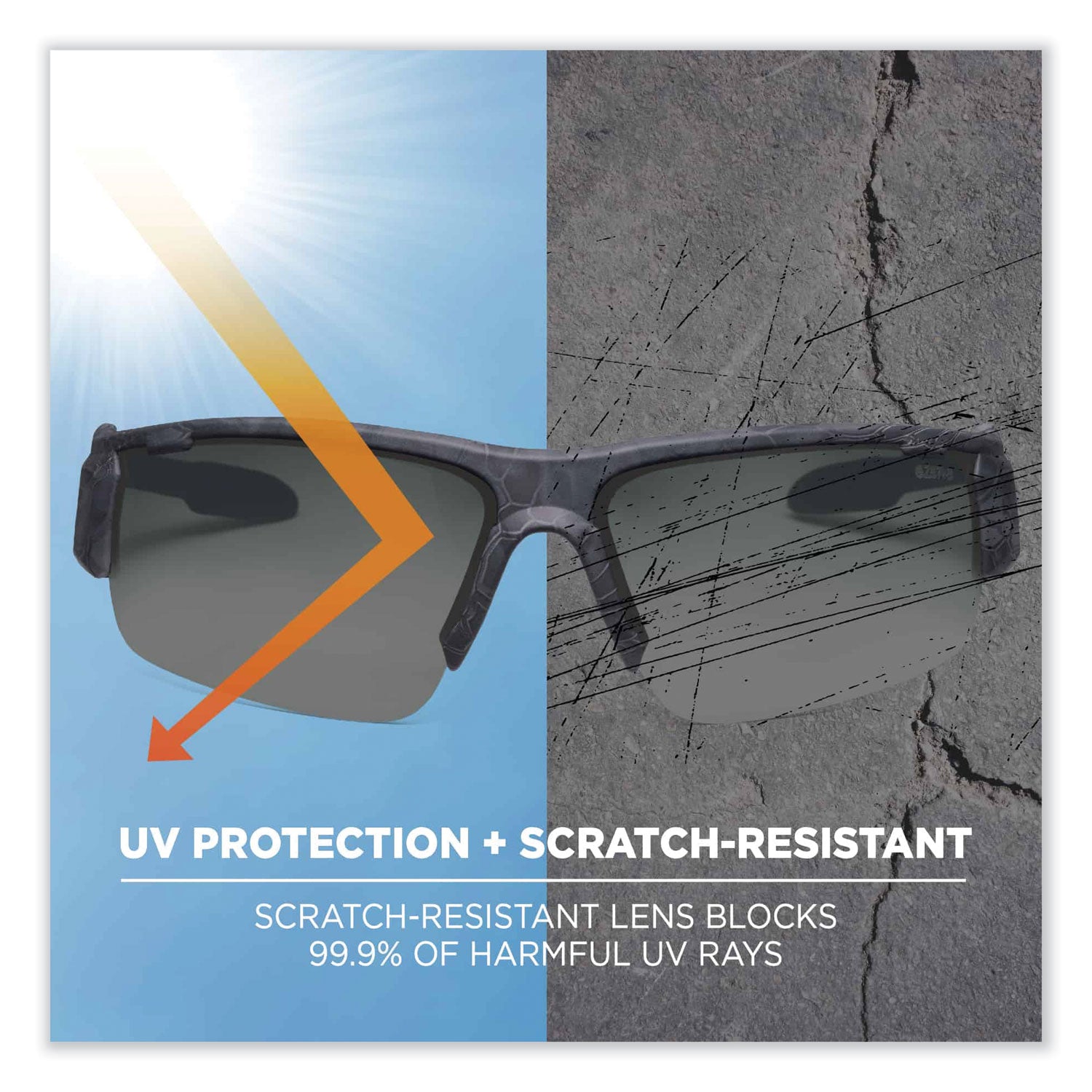 Skullerz Dagr Safety Glasses, Kryptek Highlander Nylon Impact Frame, Polarized Smoke Polycarb Lens,Ships in 1-3 Business Days