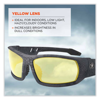 Skullerz Odin Safety Glasses, Kryptek Typhon Nylon Impact Frame, Yellow Polycarbonate Lens, Ships in 1-3 Business Days
