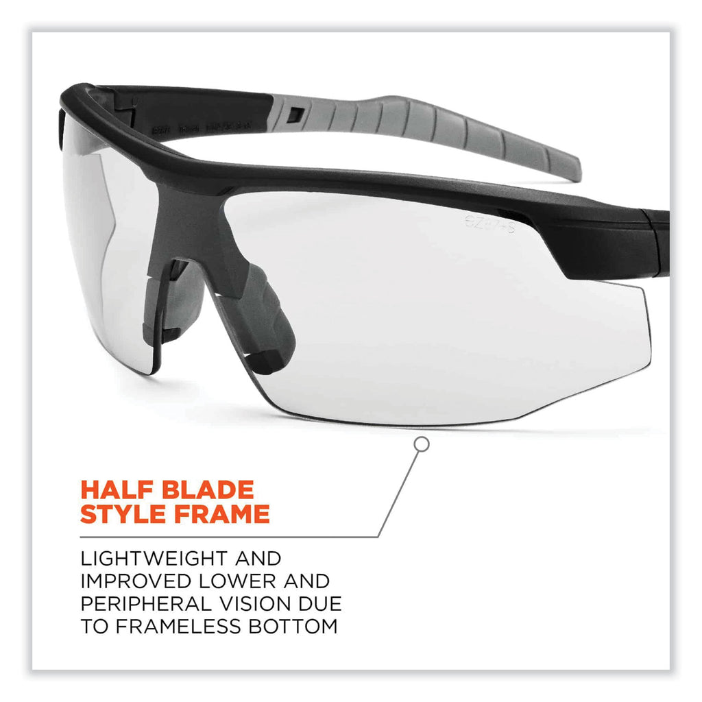 Skullerz Skoll Safety Glasses, Matte Black Nylon Impact Frame, Indoor/Outdoor Polycarbonate Lens, Ships in 1-3 Business Days