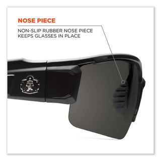 Skullerz Dagr Safety Glasses, Matte Black Nylon Impact Frame, Smoke Polycarbonate Lens, Ships in 1-3 Business Days