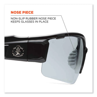 Skullerz Dagr Safety Glasses, Black Nylon Impact Frame, AntiFog Indoor/Outdoor Polycarbonate Lens, Ships in 1-3 Business Days