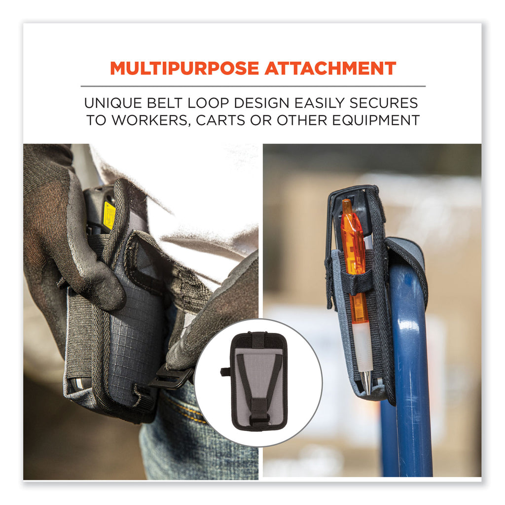 Squids 5542 Phone Style Scanner Holster w/Belt Loop, Small, 1 Comp, 3.75x1x6.5, Polyester, Black, Ships in 1-3 Business Days