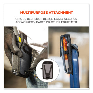 Squids 5542 Phone Style Scanner Holster w/Belt Loop, Small, 1 Comp, 3.75x1x6.5, Polyester, Black, Ships in 1-3 Business Days