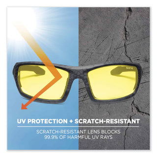 Skullerz Odin Safety Glasses, Kryptek Typhon Nylon Impact Frame, Yellow Polycarbonate Lens, Ships in 1-3 Business Days