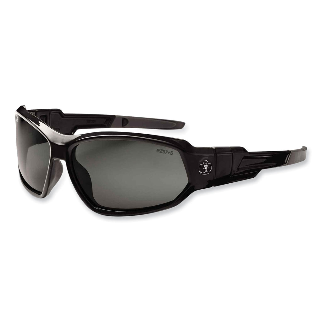 Skullerz Loki Safety Glasses/Goggles, Black Nylon Impact Frame,Polarized Smoke Polycarbonate Lens, Ships in 1-3 Business Days