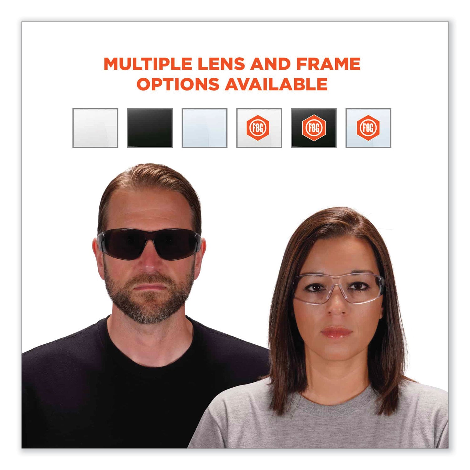 Skullerz Saga Frameless Safety Glasses, Matte Black Nylon Impact Frame, Clear Polycarbonate Lens, Ships in 1-3 Business Days