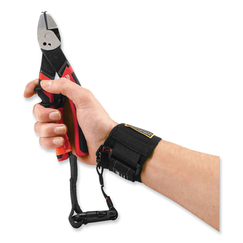 Squids 3116 Pull-On Wrist Lanyard with Buckle, 3 lb Max Working Capacity, 7.5" Long, Black, Ships in 1-3 Business Days