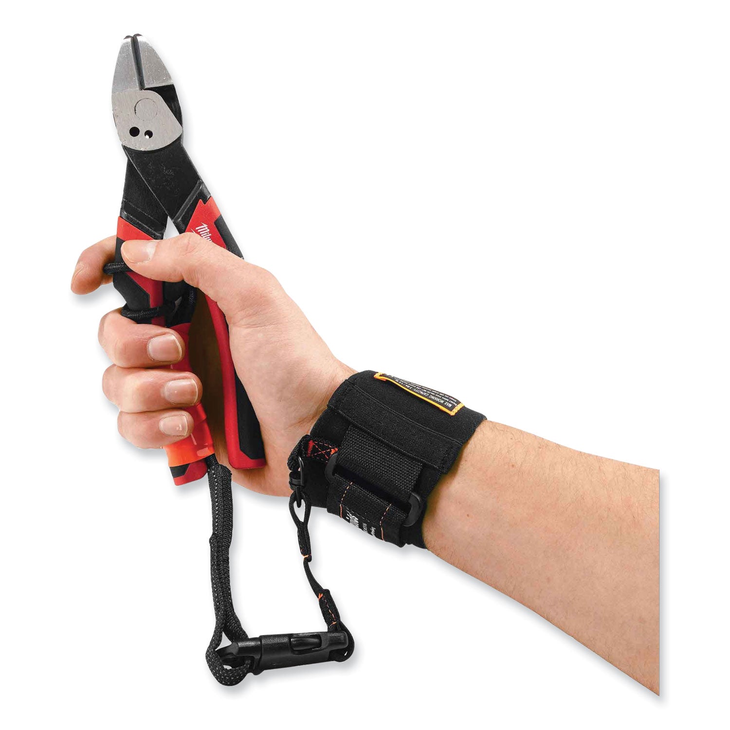 Squids 3116 Pull-On Wrist Lanyard with Buckle, 3 lb Max Working Capacity, 7.5" Long, Black, Ships in 1-3 Business Days