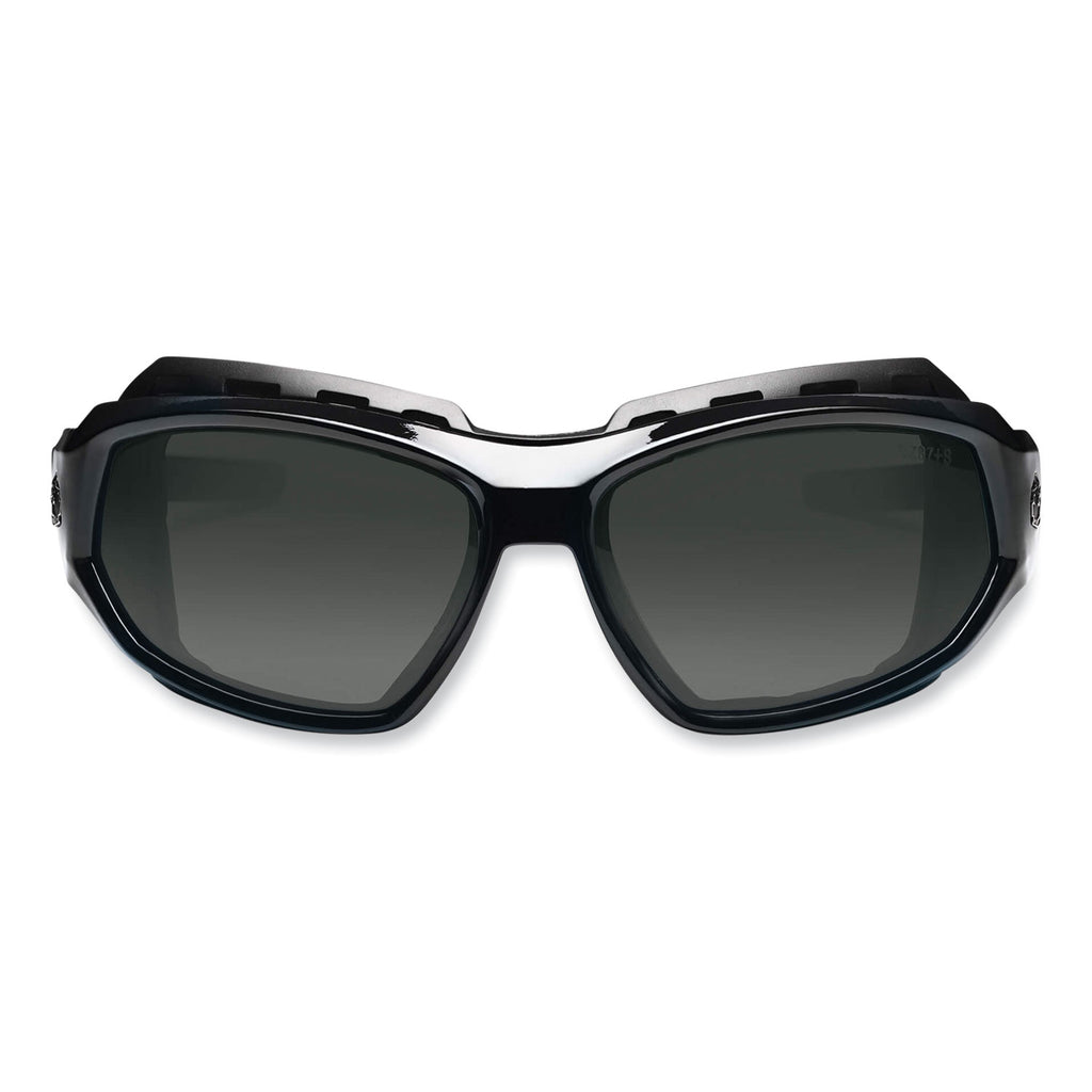 Skullerz Loki Safety Glasses/Goggles, Black Nylon Impact Frame,Polarized Smoke Polycarbonate Lens, Ships in 1-3 Business Days