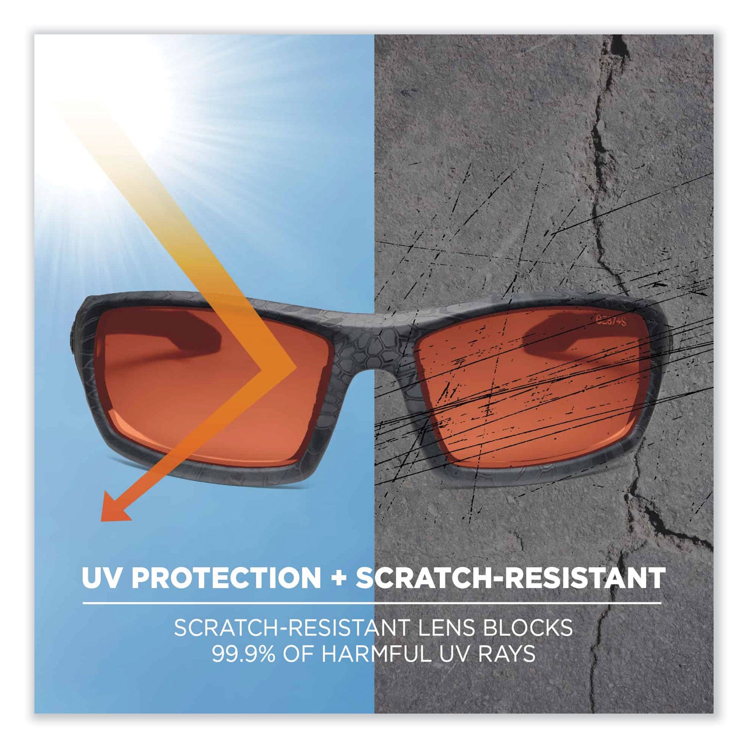 Skullerz Odin Safety Glasses, Kryptek Highlander Nylon Impact Frame, Copper Polycarbonate Lens, Ships in 1-3 Business Days