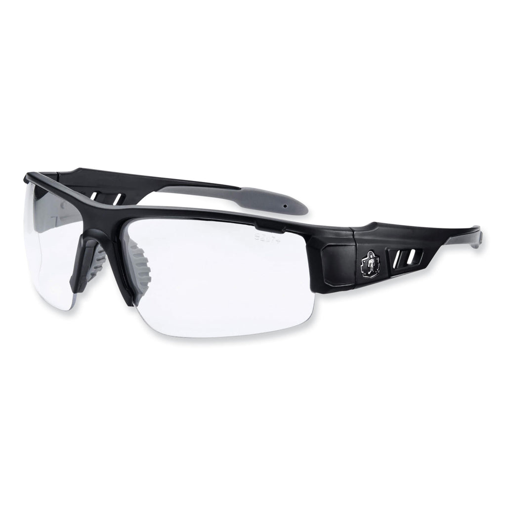 Skullerz Dagr Safety Glasses, Matte Black Nylon Impact Frame, Clear Polycarbonate Lens, Ships in 1-3 Business Days