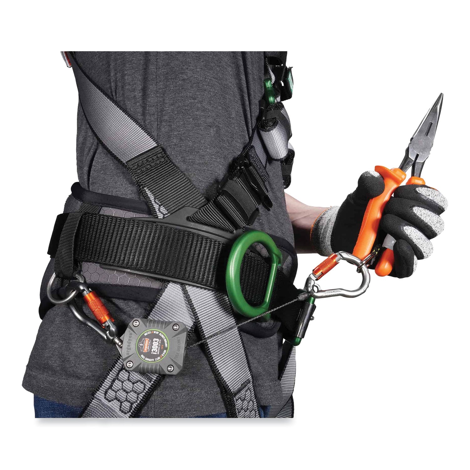 squids-3003-retractable-lanyard-with-two-carabiners-2-lb-max-working-capacity-8-to-48-gray-ships-in-1-3-business-days_ego19303 - 6