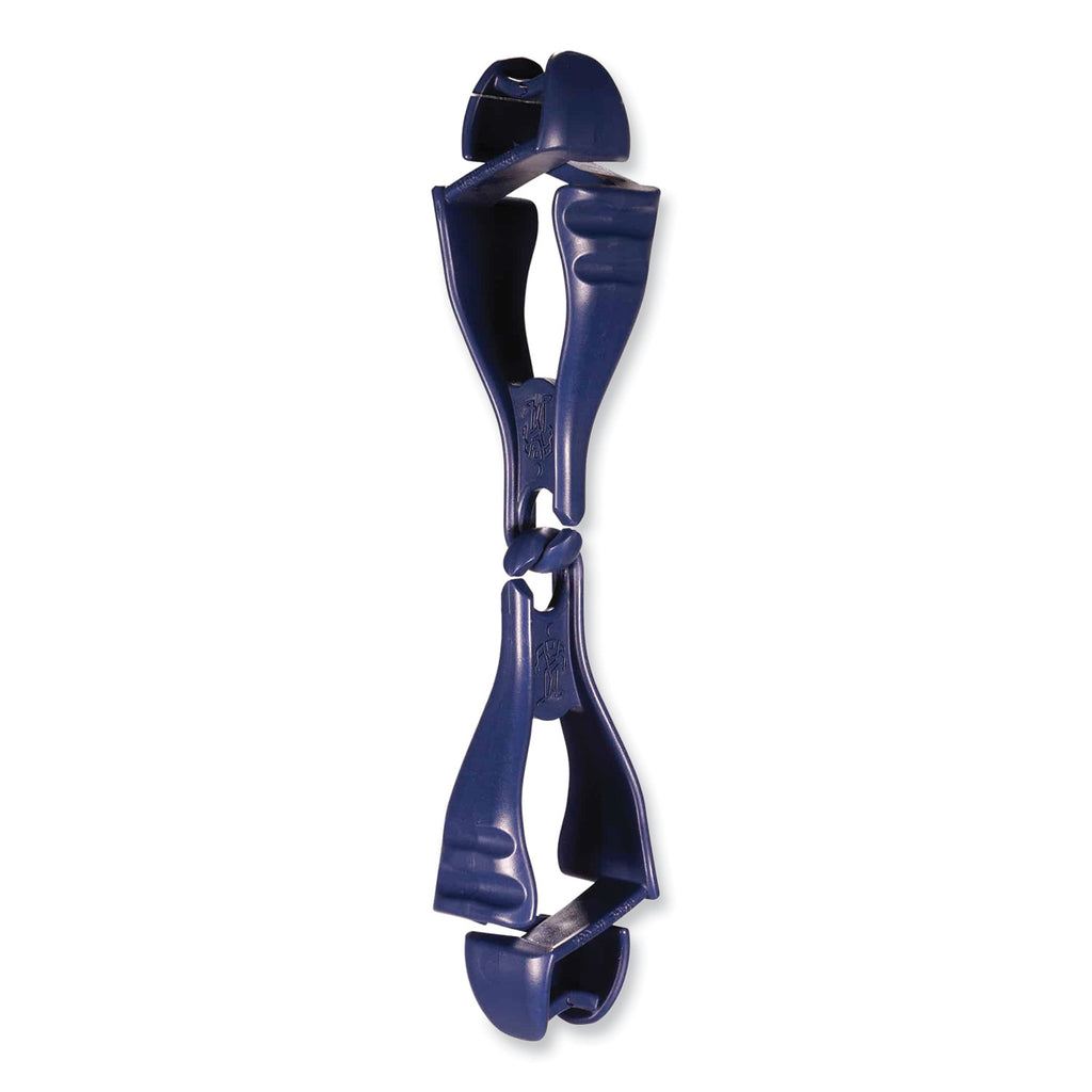 Squids 3400MD Metal Detectable Dual Clip Glove Clip Holder, 1x1x6.5, Acetal Copolymer, Deep Blue, Ships in 1-3 Business Days