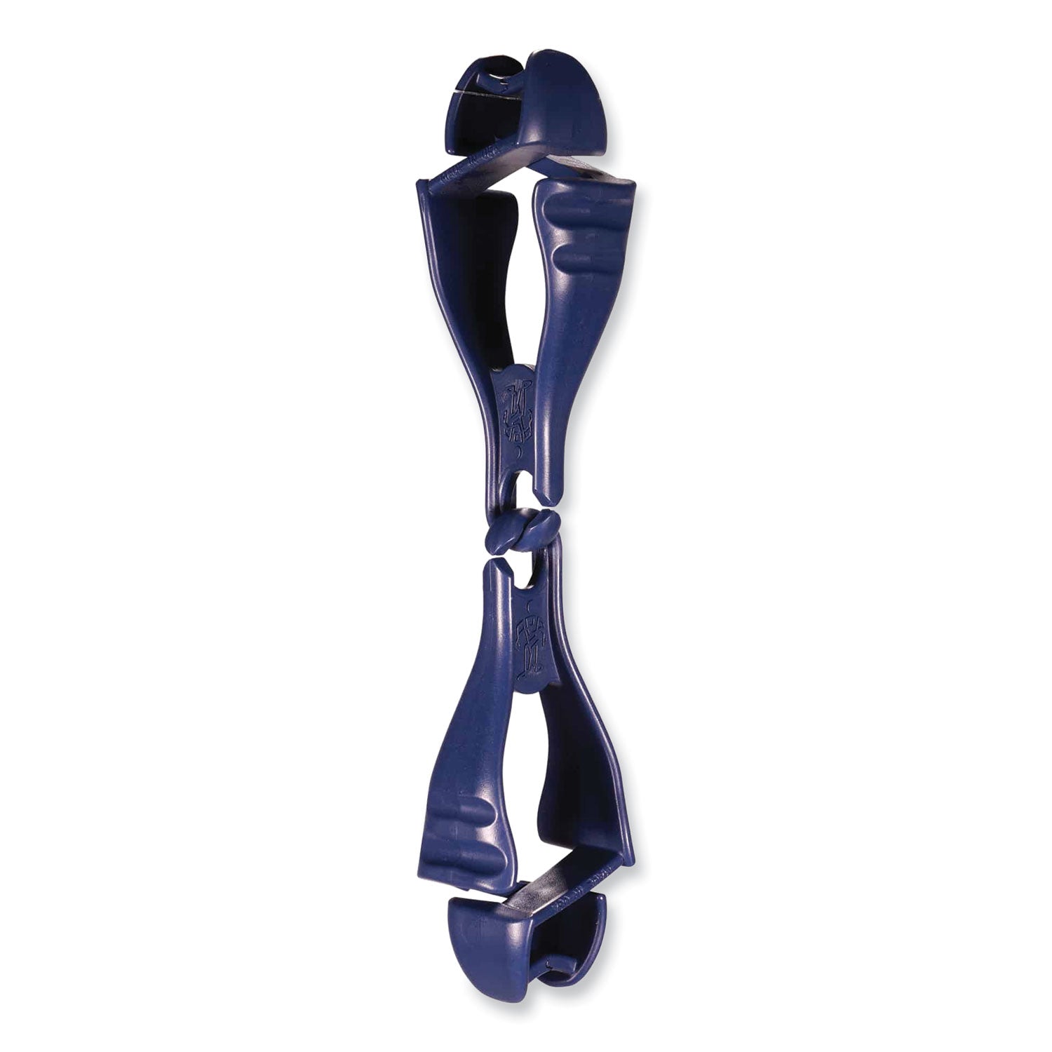 Squids 3400MD Metal Detectable Dual Clip Glove Clip Holder, 1x1x6.5, Acetal Copolymer, Deep Blue, Ships in 1-3 Business Days