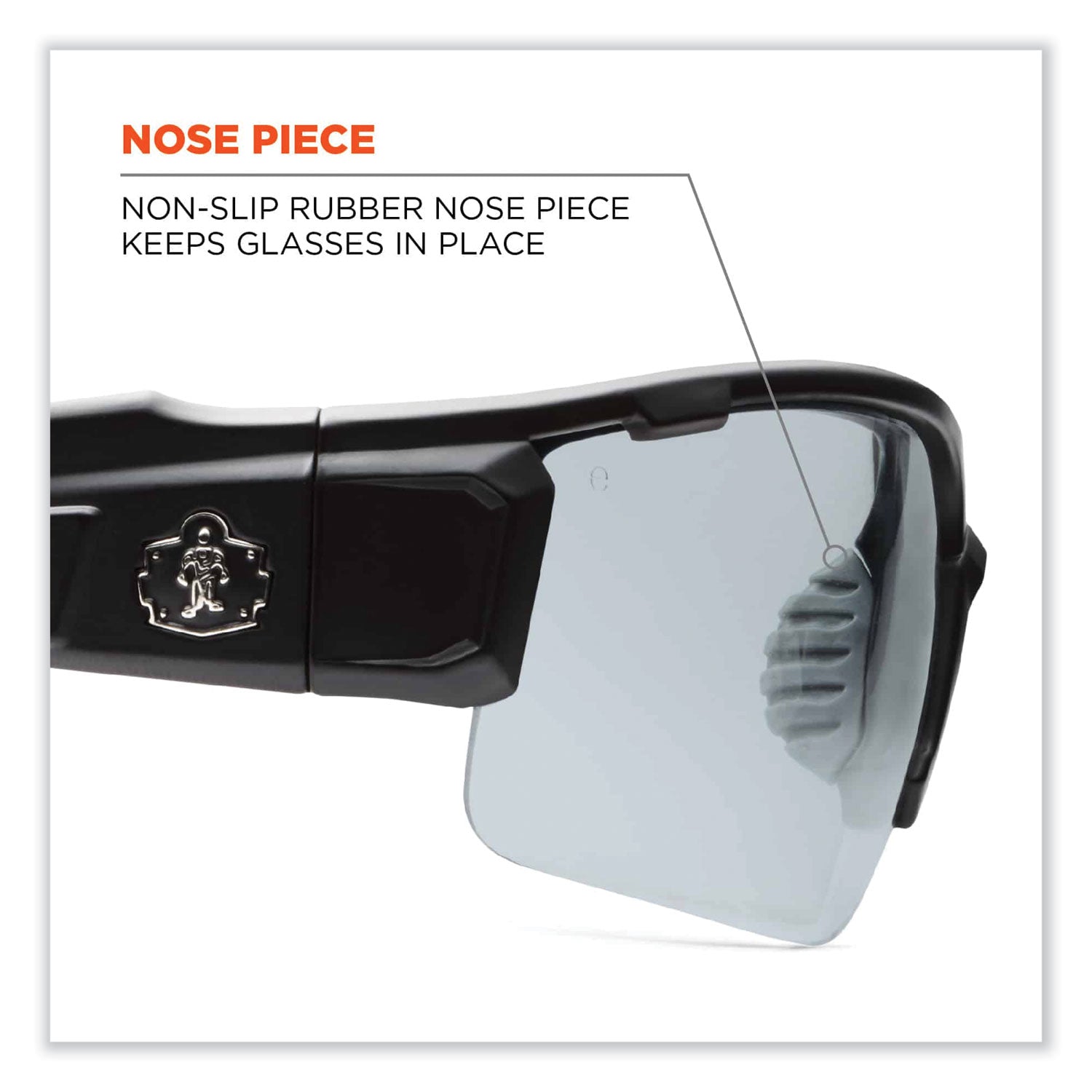 Skullerz Dagr Safety Glasses, Matte Black Nylon Impact Frame, Indoor/Outdoor Polycarbonate Lens, Ships in 1-3 Business Days