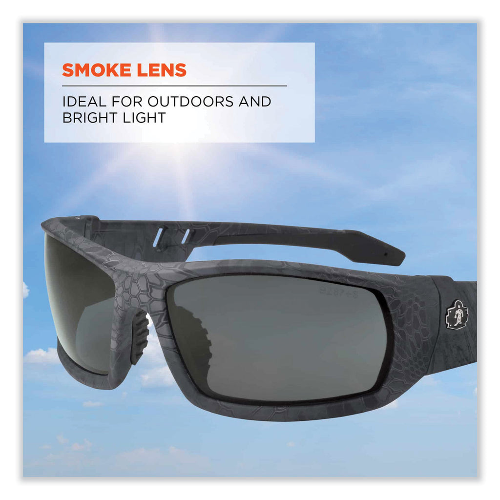 Skullerz Odin Safety Glasses, Kryptek Typhon Nylon Impact Frame, Smoke Polycarbonate Lens, Ships in 1-3 Business Days