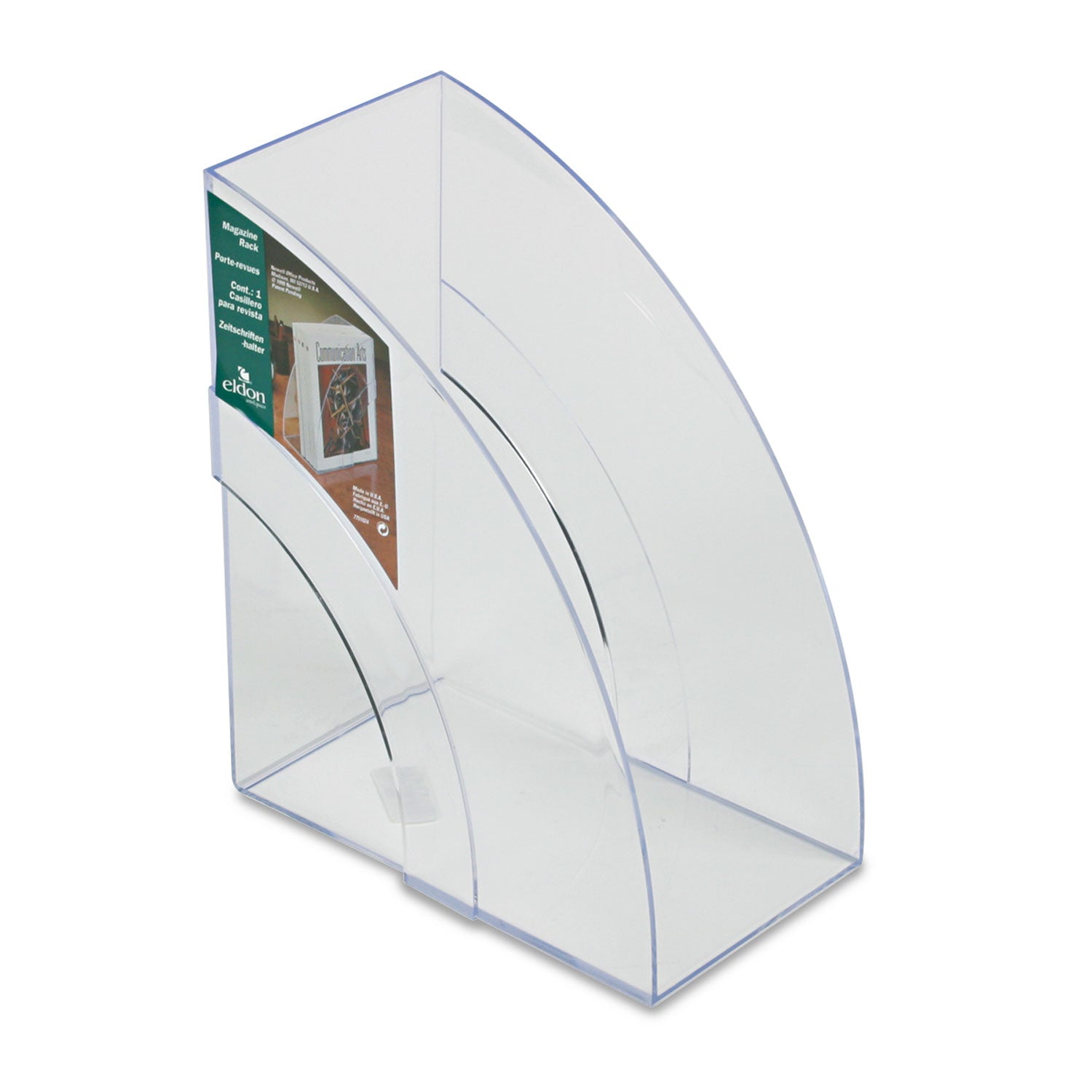 Optimizers Deluxe Plastic Magazine Rack, 5.25 x 9 x 11.13, Clear - 