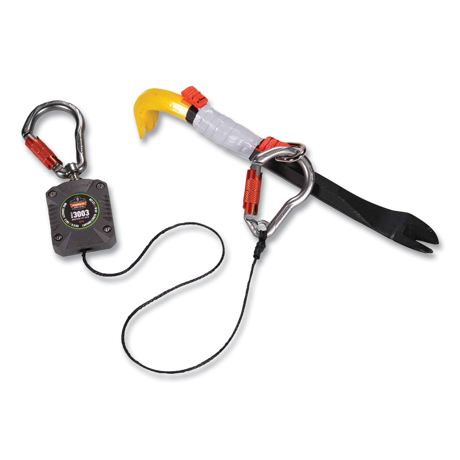 squids-3003-retractable-lanyard-with-two-carabiners-2-lb-max-working-capacity-8-to-48-gray-ships-in-1-3-business-days_ego19303 - 8