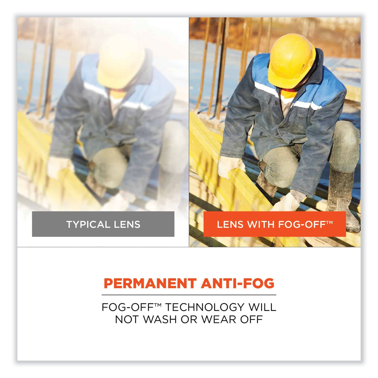 Skullerz Thor Safety Glasses, Black Nylon Impact Frame, Anti-Fog Smoke Polycarbonate Lens, Ships in 1-3 Business Days